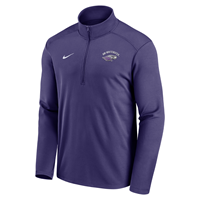 Image of Nike 1/4 Zip Pacer Dri-Fit UW-Whitewater arched over Mascot -  purple