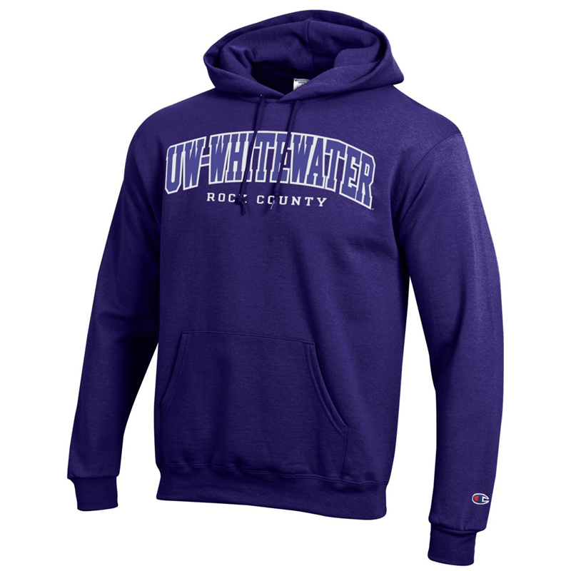Champion Hooded Sweatshirt UW Whitewater over Rock County UW Whitewater Bookstore