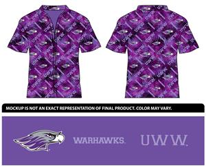 Freedomwear Button Up Shirt Maui Wowie with UWW Warhawks and Mascot