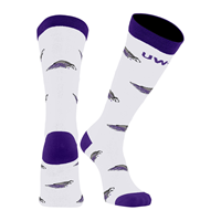 Socks - Jardine Midcalf White Socks With Repeating Warhawk