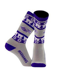 TCK Christmas Sock Mascot and Warhawks