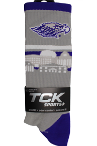 Image of Socks - Jardine Crew Socks with Outline of Sunset -  1