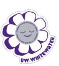 Image of Sticker - Daisy Flower with UW-Whitewater