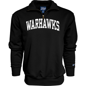 Image of Blue 84 1/4 Zip with Arched Warhawks Tackle Twill Lettering - black (SKU: 10531105161) Image of Blue 84 1/4 Zip with Arched Warhawks Tackle Twill Lettering - black