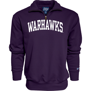 Image of Blue 84 1/4 Zip with Arched Warhawks Tackle Twill Lettering - purple (SKU: 10531105161) Image of Blue 84 1/4 Zip with Arched Warhawks Tackle Twill Lettering - purple