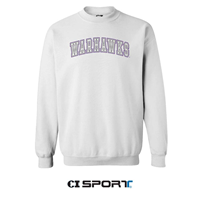 CI Sport Crewneck Sweatshirt with Embroidered Two Tone Warhawks