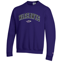 Champion Embroidered Warhawks over Mascot Crewneck Sweatshirt