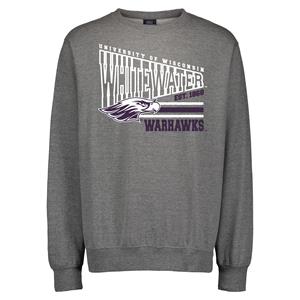 Image of MV Sport Crewneck Sweatshirt Full Uni over Mascot with Line Design -  graphite