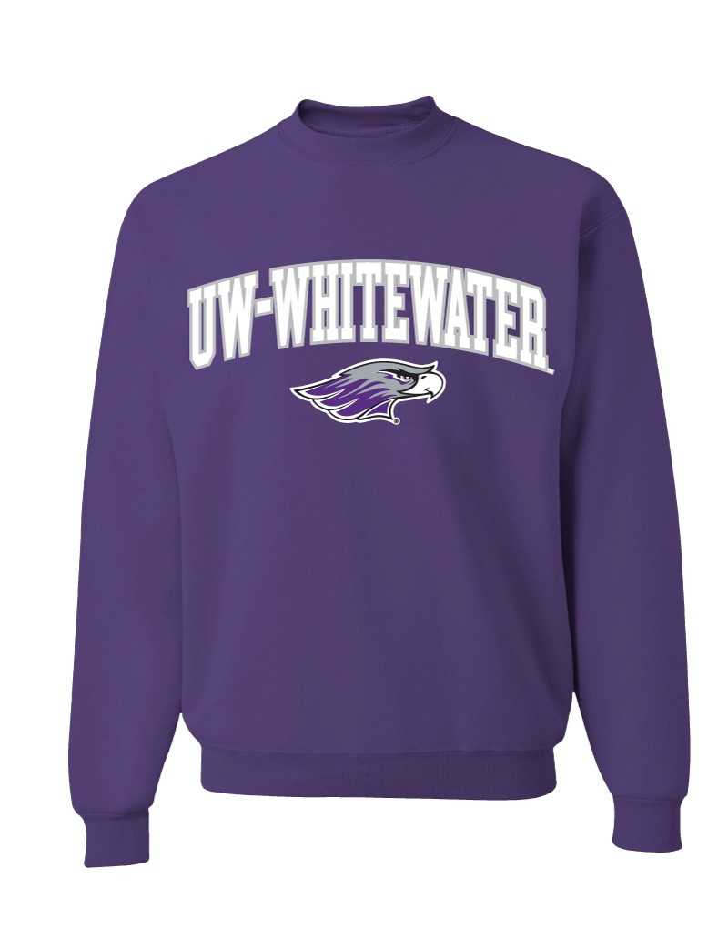 Freedomwear Embroidered UW-Whitewater over Mascot Crewneck Sweatshirt (SKU 106460383)
