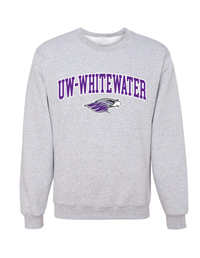 Freedomwear Embroidered UW-Whitewater over Mascot Crewneck Sweatshirt
