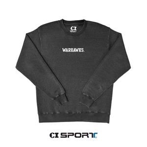 Image of CI Sport Crewneck Sweatshirt Small Embroidered Warhawks -  black