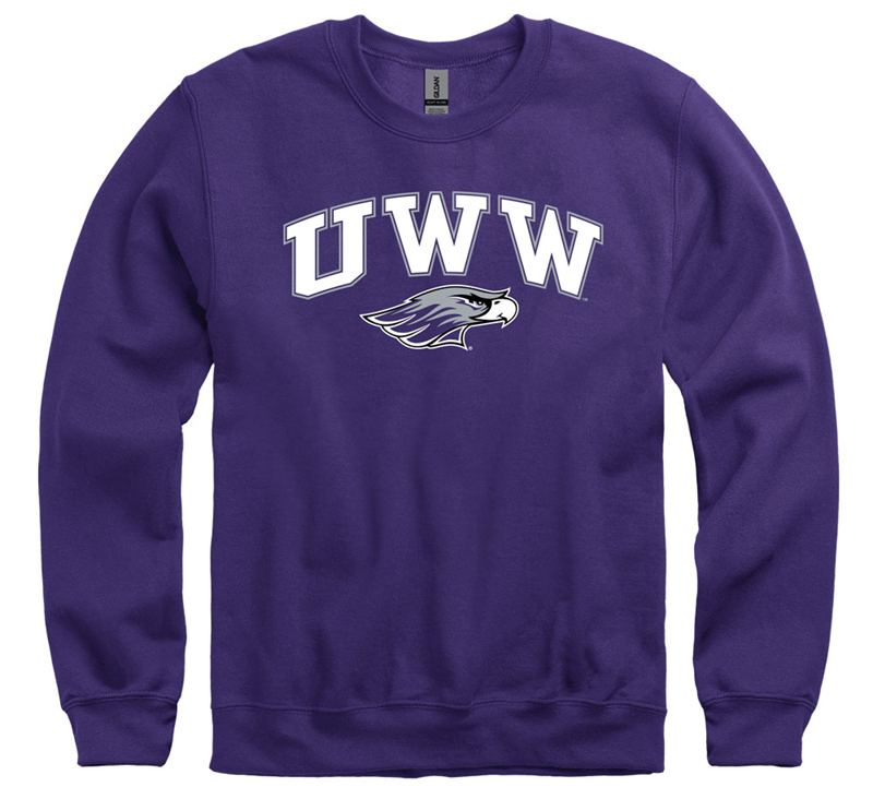 New Agenda Crewneck Sweatshirt with UWW over Mascot UW Whitewater Bookstore
