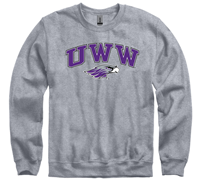 New Agenda Crewneck Sweatshirt with UWW over Mascot