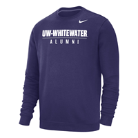 Nike Crewneck Sweatshirt with UW-Whitewater over Alumni