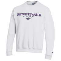 Crewneck Sweatshirt with Embroidered UW-Whitewater over Warhawks and Mascot