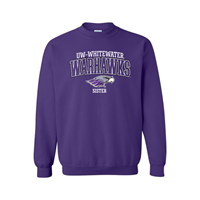 Sister Youth: Crewneck Sweatshirt UW-Whitewater Warhawk over Mascot and Sister