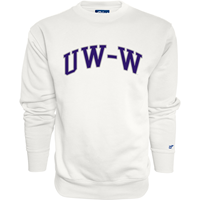 Blue 84 Crewneck Sweatshirt with UW-W Tackle Twill Lettering