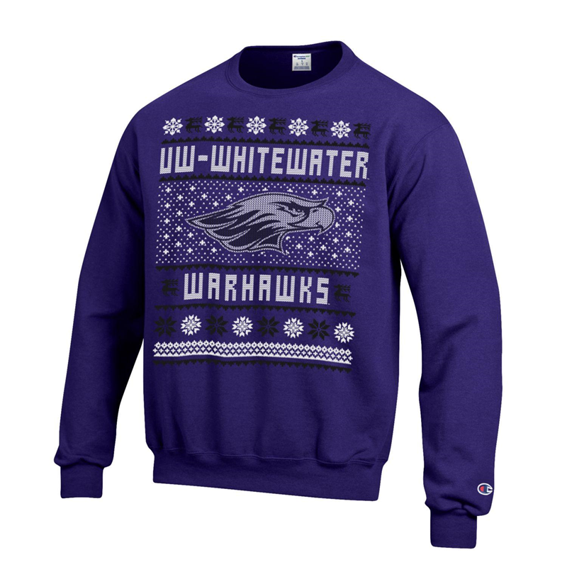 Champion Holiday Crewneck Sweatshirt UW Whitewater Bookstore