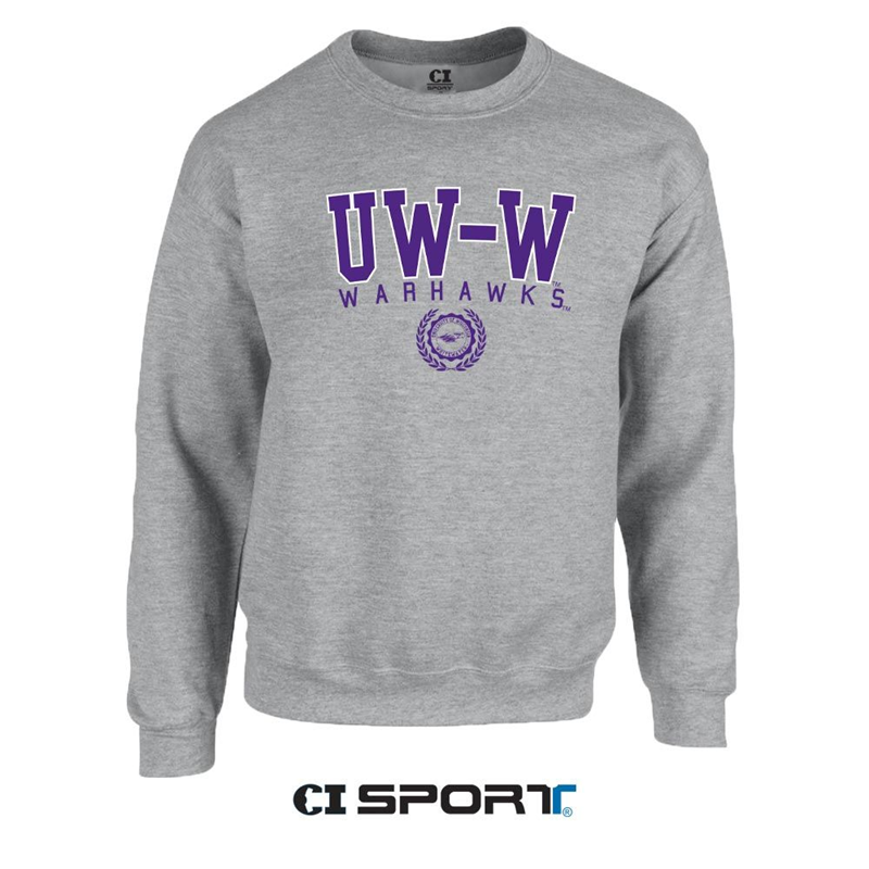 CI Sport UW-W Warhawks over Faux Seal Crewneck Sweatshirt (SKU 10646755110)