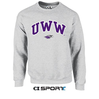 CI Sport Crewneck Sweatshirt with UWW Tackle Twill Lettering