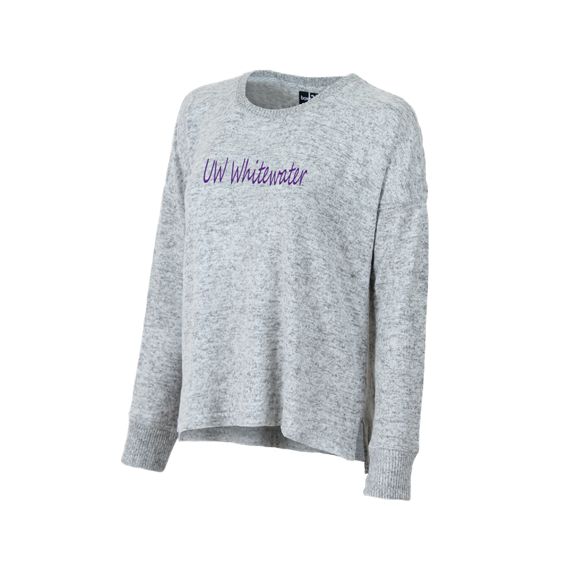 Boxercraft Super Soft Comfy Crewneck Sweatshirt with Purple Cursive  UW-Whitewater | University Bookstore