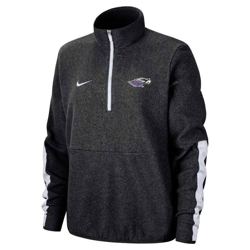 Nike 1 2 Zip Micro Fleece with Embroidered Mascot UW Whitewater Bookstore