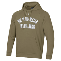 Under Armour Hooded Sweatshirt with UW-Whitewater arched over Warhawks