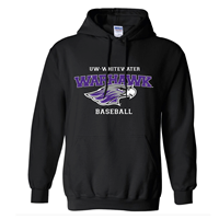 Baseball Hooded Sweatshirt UWW Branded -  black