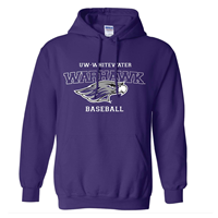 Baseball Hooded Sweatshirt UWW Branded -  purple