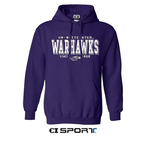 CI Sport Embroidered UW-Whitewater over Warhawks with Est Date and Mascot