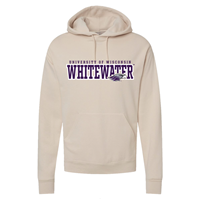 Freedomwear Hooded Sweatshirt with University of Wisconsin over Whitewater and Mascot Design