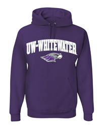 Freedomwear Embroidered UW-Whitewater over Mascot Hooded Sweatshirt