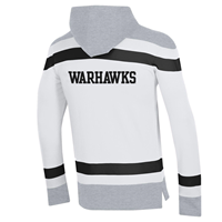 Champion Hooded Sweatshirt Hockey Design with Fabric and Embroidery Mix Mascot over UW-Whitewater