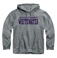 New Agenda Hooded Sweatshirt with Embroidered Uni of WI and Whitewater Tackle Twill Lettering