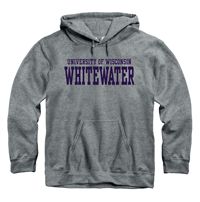 Image of New Agenda Hooded Sweatshirt with Embroidered Uni of WI and Whitewater Tackle Twill Lettering -  1