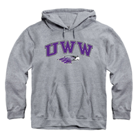 Image of New Agenda Hooded Sweatshirt with UWW over Mascot -  2
