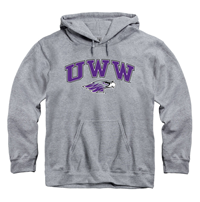 New Agenda Hooded Sweatshirt with UWW over Mascot