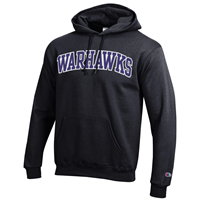 Image of Champion Hooded Sweatshirt with Tackle Twill Lettering Warhawks -  black