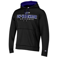 Hooded Sweatshirt Athletic Feel with Tackle Twill Lettering UW-Whitewater and Embroidery