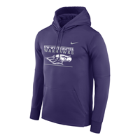 Therma Hooded Sweatshirt with UW-Whitewater over Warhawks and Mascot