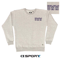 CI Sport Heather Gray Crewneck Sweatshirt with Embroidered UWW