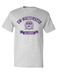 Freedomwear T-Shirt UW-Whitewater over Seal Design and Banner Alumni