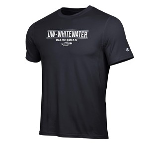 Champion T-Shirt Soft Touch UW-Whitewater over Warhawks with Mascot - main view