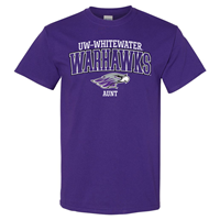 Aunt: T-Shirt UW-Whitewater Warhawk over Mascot and Aunt