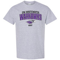 Aunt: T-Shirt UW-Whitewater Warhawk over Mascot and Aunt