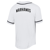 Image of Champion Baseball Button Up Tee with Mascot over Warhawks and Warhawks on Back -  1