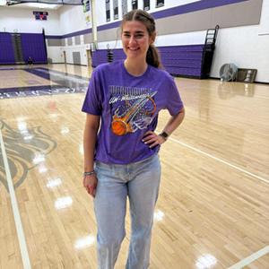 Image of College House T-Shirt Warhawks over UW-Whitewater Basketball Fire Design