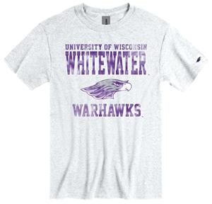 New Agenda - T-Shirt Distressed University of Wisconsin Whitewater over Mascot Warhawks