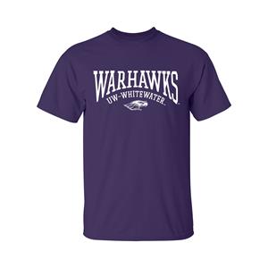 Image of MV Sport T-Shirt with Warhawks and UW-Whitewater over Mascot Head