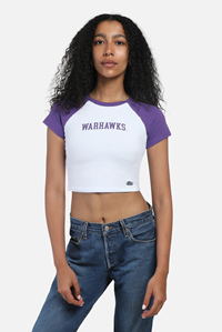 Image of Hype & Vice Women's Cropped Homerun Tee